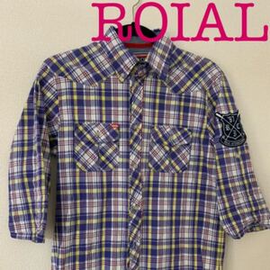 80 ROIAL ロイアル　メンズ　M 七分袖　シャツ