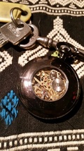 懐中時計 海外ブランド レトロ スチームパンク Retro Alloy Hollow Steampunk Skeleton Mechanical Quartz (SK)_画像9