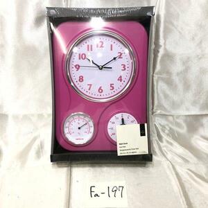 Wall Clock 時計 壁 掛時計 Hot Pink Temperature&Timer Dial 24x6x33 cm 格安 訳アリ Fa-197