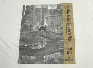 2014年 NEW YORK 馬術 競技会 ショー Rolex 半袖 Tシャツ ロレックス 非売品 プロモ ノベルティ US- L サイズ //