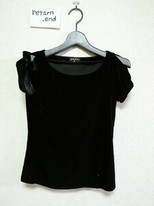 ANAYI cut and sewn 38 short sleeves black tops T-shirt Anayi 