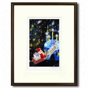 Art Auction ★कोटारो योशीओका होली नाइट प्रिंस (भूरा) क्रिस्टल प्रिंट पेंटिंग लैंडस्केप क्रिसमस सांता क्लॉज़ [AHA-CP-T026T], कलाकृति, चित्रकारी, अन्य