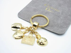 [ очень редкий ] прекрасный товар * Christian Dior брелок для ключа очарование духи бутылка сумка Logo Christian Dior Vintage аксессуары y-y31
