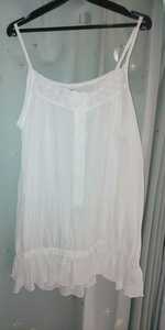  camisole tunic white white M size race lovely tops cotton 100% cotton including in a package possible 