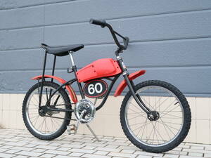 ビンテージ 自転車 huffy thunder road 1977 赤 黒 タンク yamaha moto bike kawasaki bx200 bmx schwinn moongoose motomag アメリカ