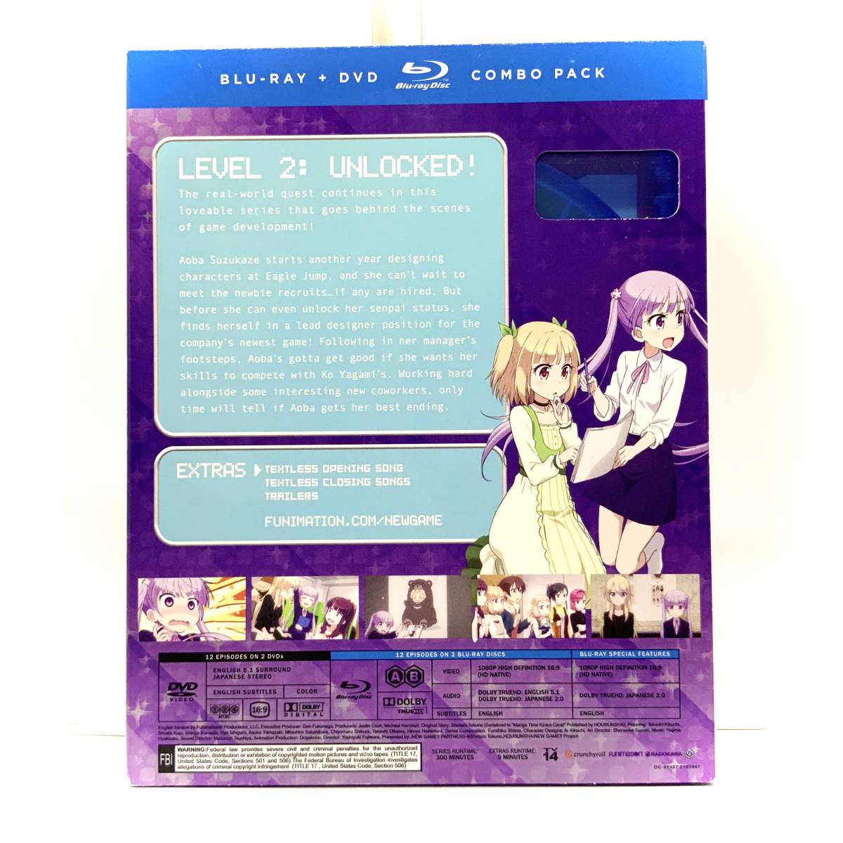 送料無料】 未使用開封品NEW GAME!! (ニューゲーム) 第2期DVD 北米版