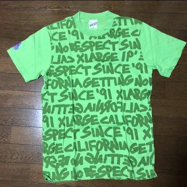 Tシャツ　X-LARGE ロゴ　美品　グリーン　半袖 半袖Tシャツ