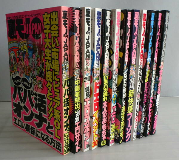 【鉄人社】裏モノJAPAN 2019年1～12月号（1年分12冊セット） 体験ベースの欲望追及エンターテイメントマガジン 非合法ビジネス 性風俗