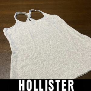 即決 送料0 税0【新品】レディース [M] 日本サイズM-L Hollister タンクトップ ホリスター ノースリーブ グレー T043