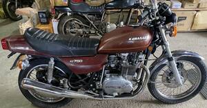 Z750T ツイン TWIN ベース車両 オリジナル 7100マイル 初爆確認済み 書類付き KZ900 Z1 Z2 Z750RS Z1000 LTD Mk2 Z1R KZ750