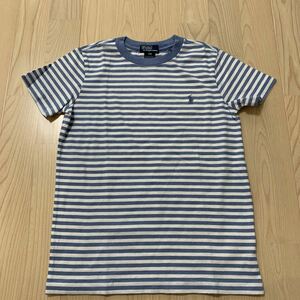 新品タグ付き★ラルフローレン★130★半袖Tシャツ★水色×白ボーダー★定番Tシャツ★百貨店購入