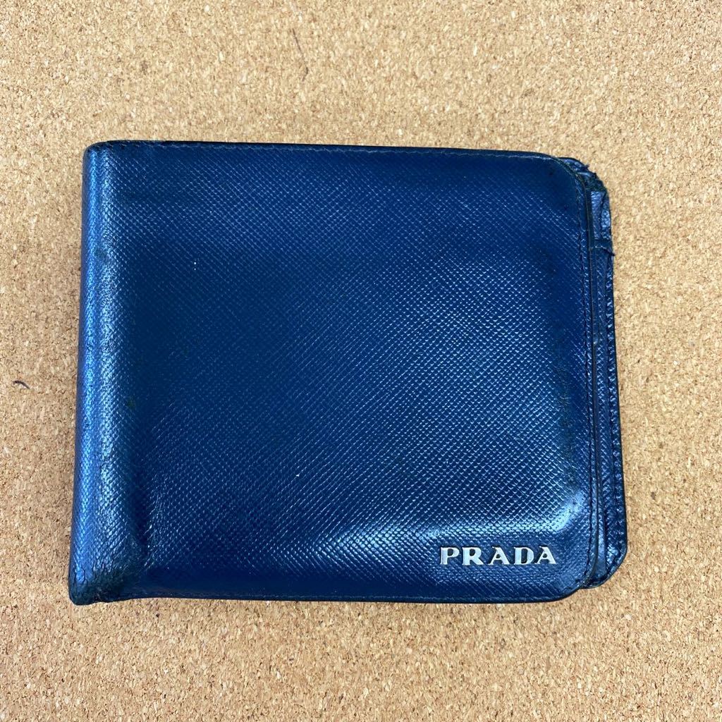 ヤフオク! -【prada】 (プラダ) サフィアーノ レザー 二つ折り財布 