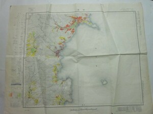 古地図　熱海　5万分の1地形図◆昭和33年◆静岡県、神奈川県、相模湾