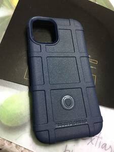 iPhone 12 PRO MAX (6.7 インチ) 対応 Rugged Shield 耐衝撃性ケース ネイビーブルー