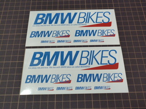 BMW BIKES (ビーエムダブリュー バイクス) ステッカー 2シート(白/約145×約35mm/約70×約15mm/約24×約5mm)