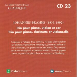 [CD/Erato]ブラームス:クラリネット三重奏曲Op.114他/M.ポルタル(cl)&M.ダルベルト(p)&F.ロデオン(vc)