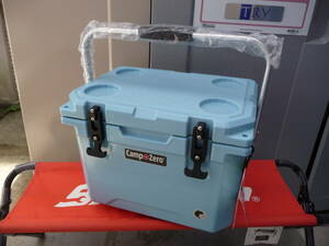 Camp-Zero camp Zero 20Lroto mold strongest cooler-box rare color blue light blue YETI ORCA same type unused 4 piece holder key hole attaching immediate payment 