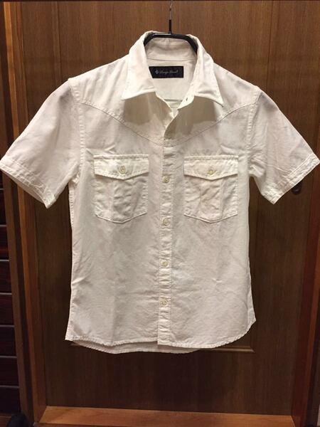 Lounge Lizard ラウンジリザード 半袖シャツ size1 /トップス ボタンダウン ホワイト