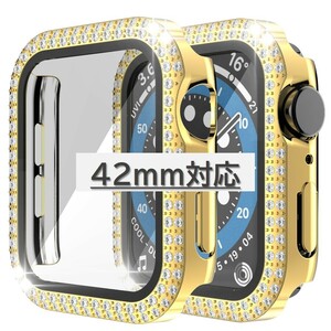 Apple Watch 2周ダイヤカバー 42mm対応 ゴールド