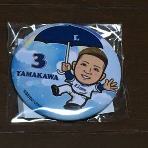 埼玉西武ライオンズ モバガチャ レイニーver 缶バッジ 缶バッヂ ガチャ 山川穂高 3 レイン 雨 傘 福岡ソフトバンクホークス