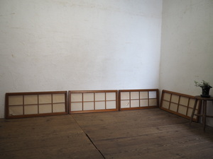 yuV486*(1)[H37cm×W87cm]×4 sheets * simple . design. small ... old shoji door * fittings sliding door sash field interval Ran ma old Japanese-style house reproduction peace . reform A.1
