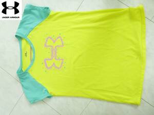  Under Armor yellow color × yellow green thin T-shirt YLG 150