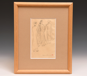 Art hand Auction [Authentic Work] Riichiro Kawashima Drawing Handwritten Painting Signed Framed Study Sketch Pencil Drawing Painting Calligraphy Art z0936o, artwork, painting, others