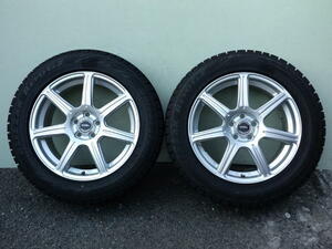 TOPRUN R7社外アルミ+53 5H100 225/55R17バリ山スタッドレスブリヂストンブリザックレボ GZ SUBARU XVフォレスターアウトバック B4レガシィ