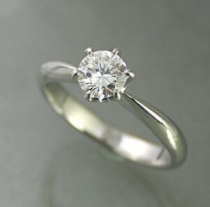 婚約指輪 ダイヤモンド 0.6カラット プラチナ 鑑定書付 0.625ct Gカラー SI2クラス 3EXカット CGL 21872-GE1 HKER*0.6