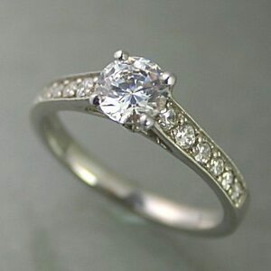 婚約指輪 エンゲージリング ダイヤモンド 0.7ct プラチナ 鑑定書付 0.711ct Hカラー SI2クラス 3EXカット CGL 21831-1892 HKER*0.7