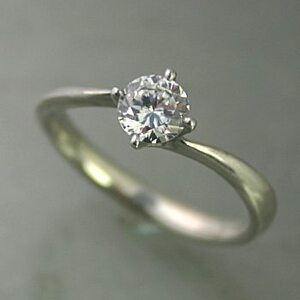 婚約指輪 ダイヤモンド 0.3カラット プラチナ 鑑定書付 0.323ct Fカラー I1クラス 3EXカット CGL 22316-950 HKER*0.3