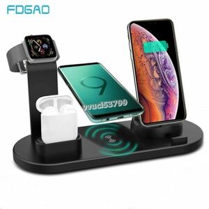 OT159：FDGAO 3 in1充電ステーション10WQi Fast Wireless Charger for Apple iWatch For iPhone 11 Pro XS Max XR X 8 Plus Airpods 2 Pro