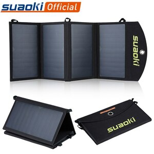 SUAOKI 25w solar panel portable folding waterproof dual 5V/2.1A USB solar panel charger power Bank mobile telephone battery 