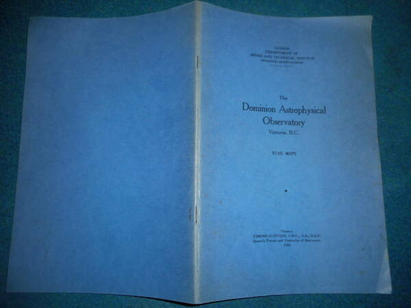 アンティーク、天文暦学書、宇宙、星座早見盤、天体観測、1956年『ドミニオン天文台星図』カナダ Star map, Planisphere, Celestial atlas