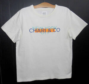 美品 CHARI&CO × ID DAILYWEAR チャリアンドコー アイティーデイリーウェア ロゴプリント Tシャツ L