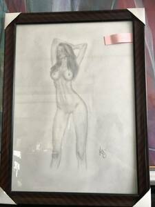 人物画 手描き鉛筆画　ヌード 裸婦 美人画　人体絵　西洋人物画