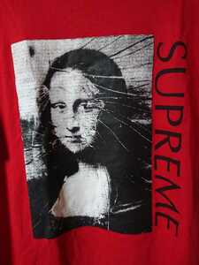 即決 送料無料 Supreme シュプリーム 18SS Mona Lisa モナリザ Tee Tシャツ レッド 赤 Lサイズ 国内正規 美USED 希少カラー