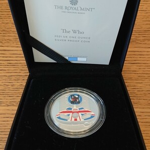 2021 イギリス 伝説のミュージシャン The Who 1オンス 2ポンド プルーフカラー銀貨