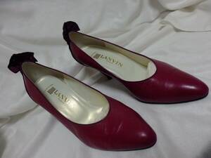 ランバン LANVIN　 PARIS 　CHAUSSURES　ピンクレザーパンプス 4.5表示22.5㎝相当 中古美品 使用感無くきれい。激安！