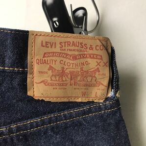 50s60s ビンテージ Levis リーバイス 501 501 Wネーム 501E ビッグE ウエストシングル 初期 移行期 40/36の画像2