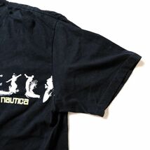 USA製 90's ノーティカ 柄ボーダー サーフィンプリント コットン Tシャツ 半袖 (XL) 黒 ブラック アメリカ製 90年代 旧タグ nautica_画像4