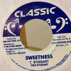 SWEETNESS、T.STODDART the theo stoddart、7インチ、ラヴァーズロック、lovers rock、レゲエ、reggae