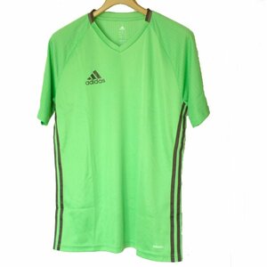 新品O（XL）★アディダス緑VネッククライマクールT グリーンadidas　送料無料黄緑