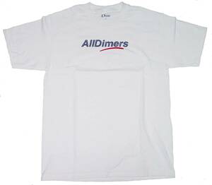 Dime Alldimers フロントプリントＴシャツ（ホワイト） (L) [並行輸入品]