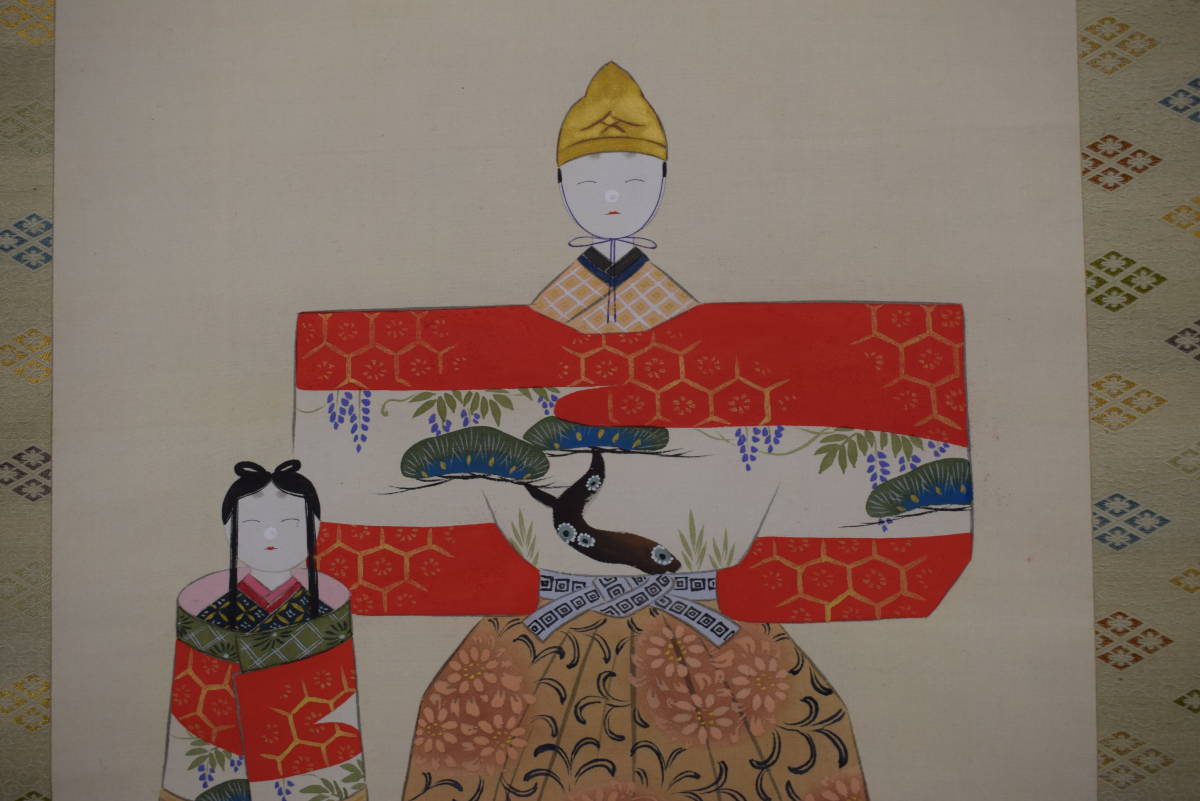 [Auténtico] Shibata Shunso/Hina/Hina/Pergamino colgante ☆Barco del tesoro☆Y-16 JM, Cuadro, pintura japonesa, Paisaje, viento y luna