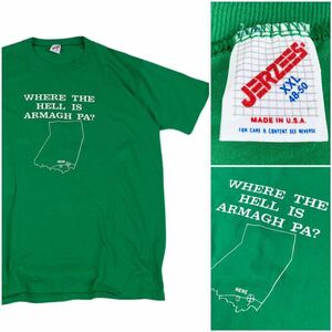 USA製 90's JERZEES ジャージーズ ヴィンテージ Tシャツ XXL ペンシルベニア アイルランド アルマー シングルステッチ 緑 グリーン BIGSIZE