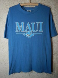 to3040　BELTON　アメリカ製　vintage　ビンテージ　MAUI　マウイ　クジラ　プリント　デザイン　スーベニア　tシャツ　人気　送料格安