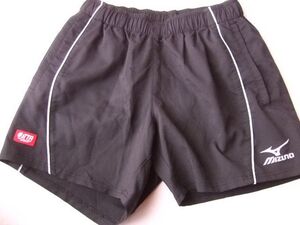  unisex old clothes A832#M size # black color Mizuno ping-pong short pants uniform 