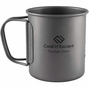 COOK'N'ESCAPE アウトドア用マグカップ 焼き網 アウトドア 網 チタン ソロ クッキングキャンプ バーベキュー