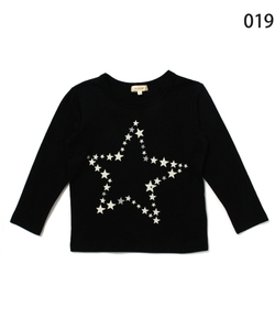  last new goods HusHusH star print long sleeve T shirt black 15(150cm) regular price 1089 jpy 